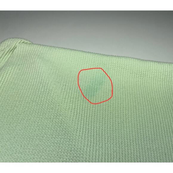 Circo Target Green Thermal Waffle Weave Knit Baby Blanket Cat Mouse *READ* - Picture 5 of 12